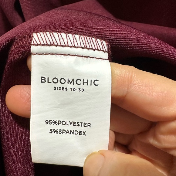 BloomChic Elegant Burgundy Women's Blazer - Picture 3 of 3